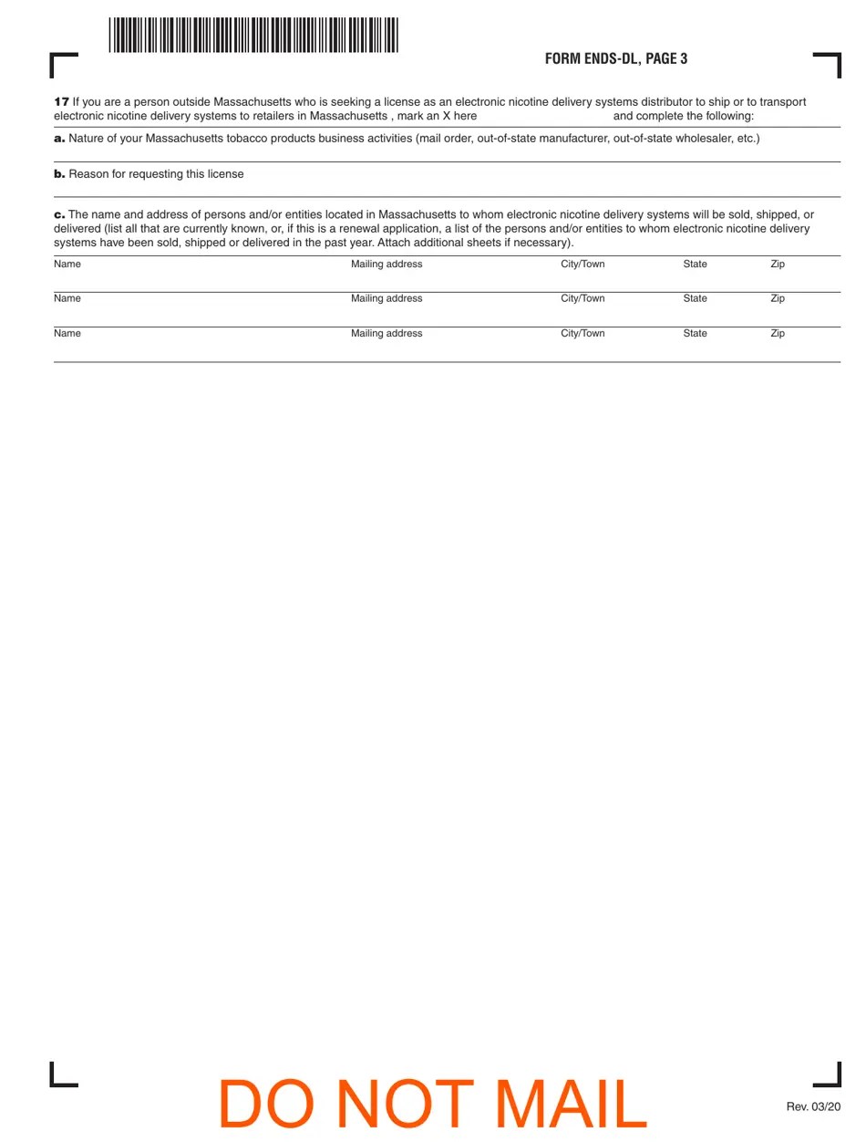 Form ENDSDL Fill Out, Sign Online and Download Printable PDF