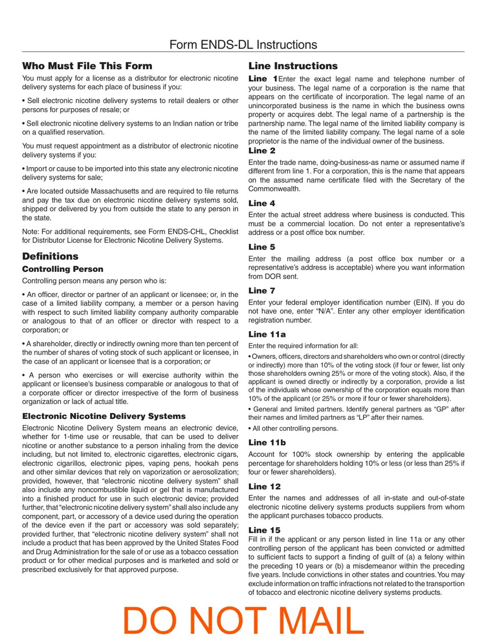 Form ENDSDL Fill Out, Sign Online and Download Printable PDF