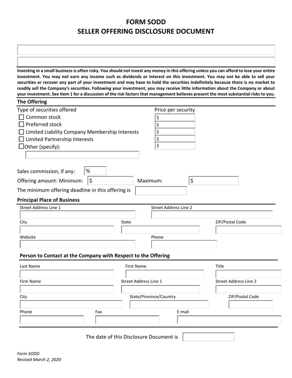 Form SODD Fill Out, Sign Online and Download Fillable PDF, Nebraska