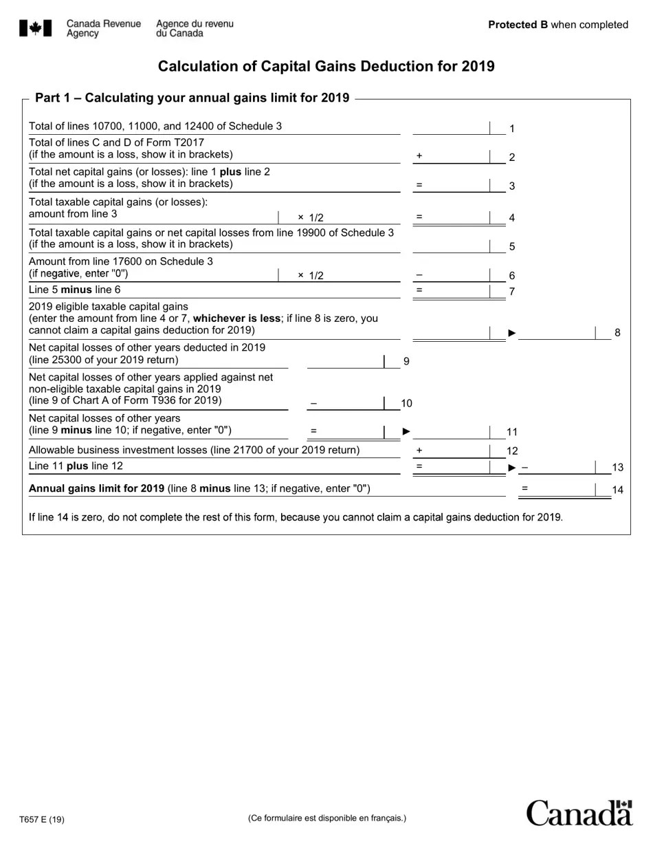 Form T657 2019 Fill Out, Sign Online and Download Fillable PDF