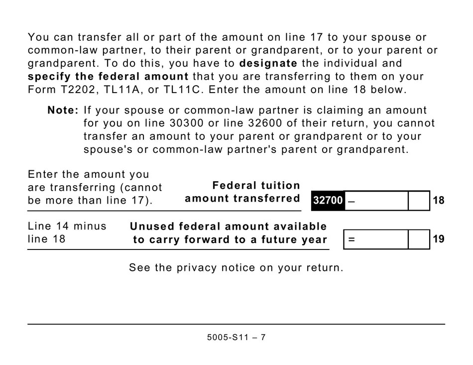 Form 5005S11 Schedule 11 2019 Fill Out, Sign Online and Download