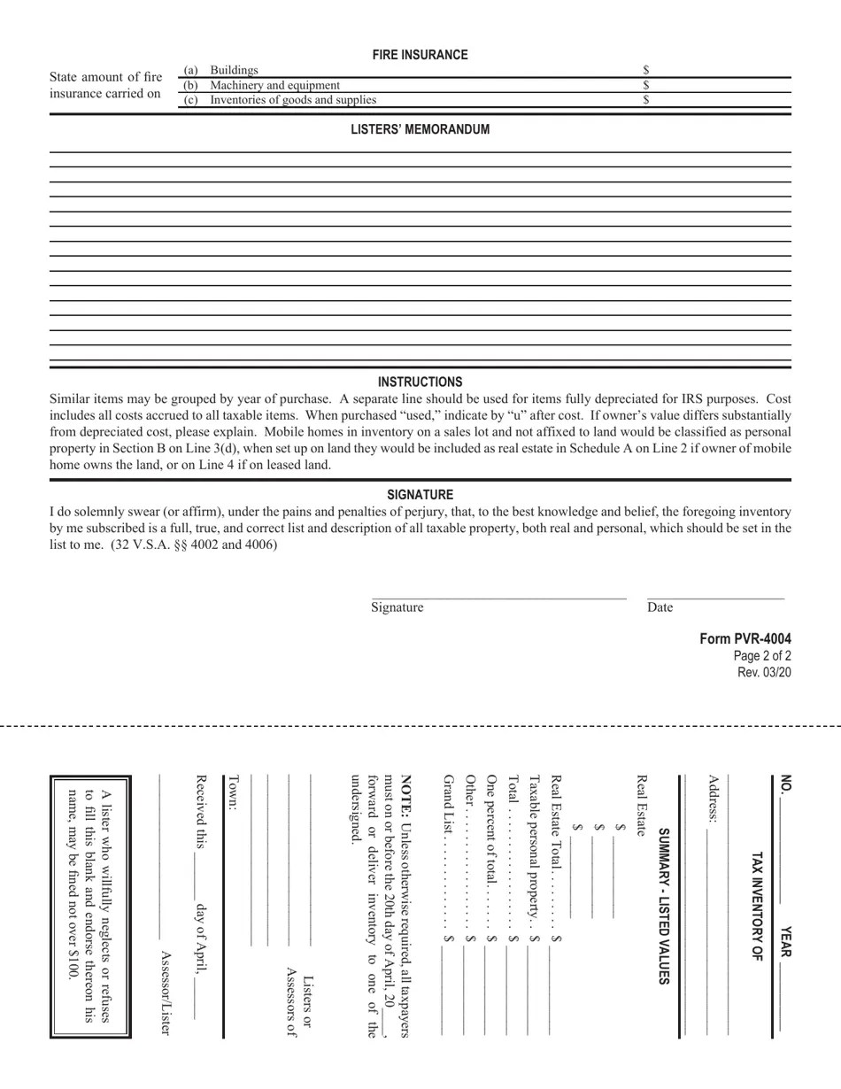 Form PVR4004 Fill Out, Sign Online and Download Printable PDF