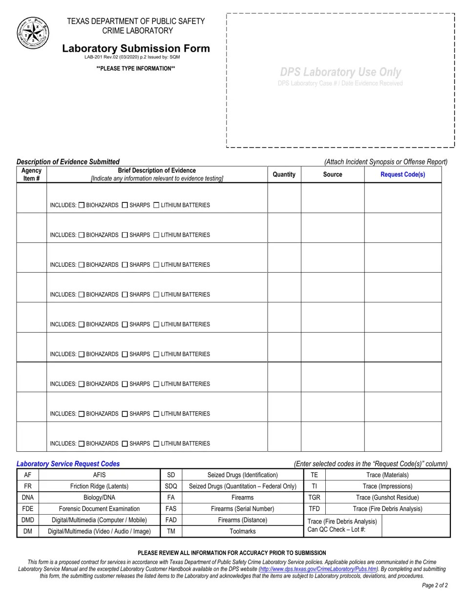 Form LAB201 Fill Out, Sign Online and Download Printable PDF, Texas Templateroller