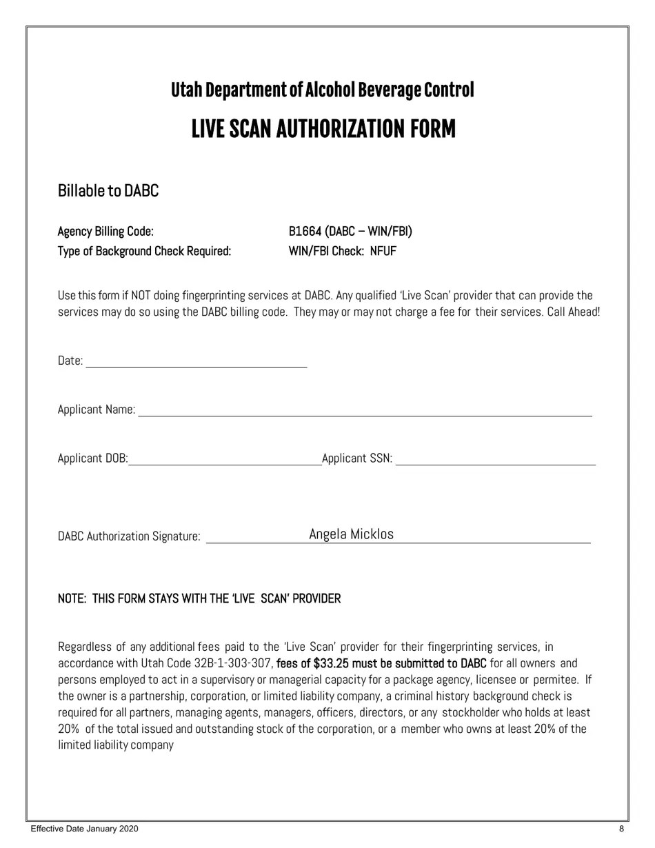 Utah Restaurant onPremise Retail License Application Fill Out, Sign