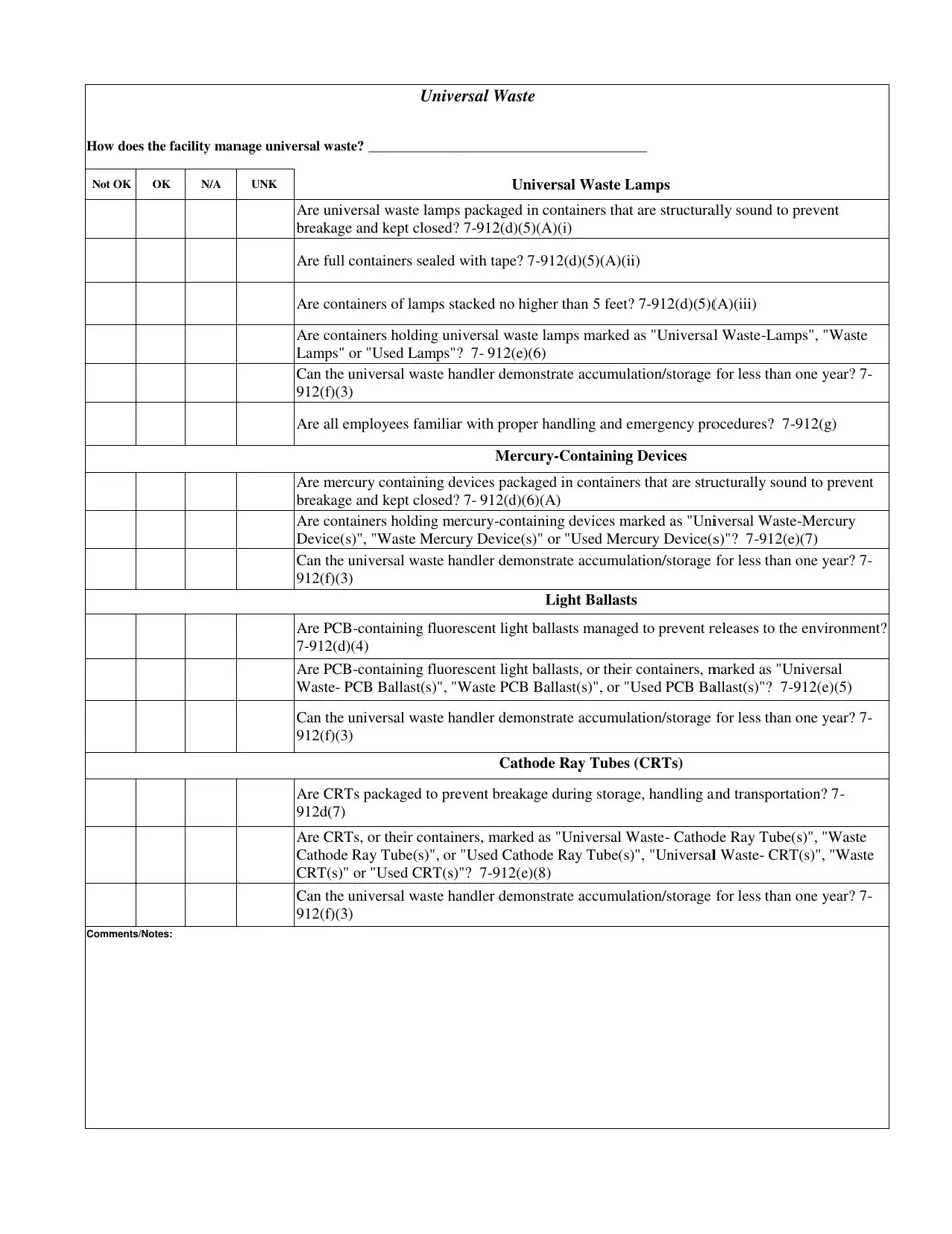 Vermont Full Cei Checklist Lqg Hazardous Waste Generators Fill Out