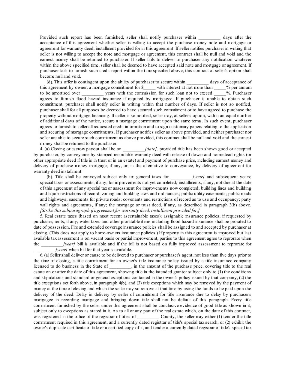 Real Estate Contract Template Fill Out, Sign Online and Download PDF