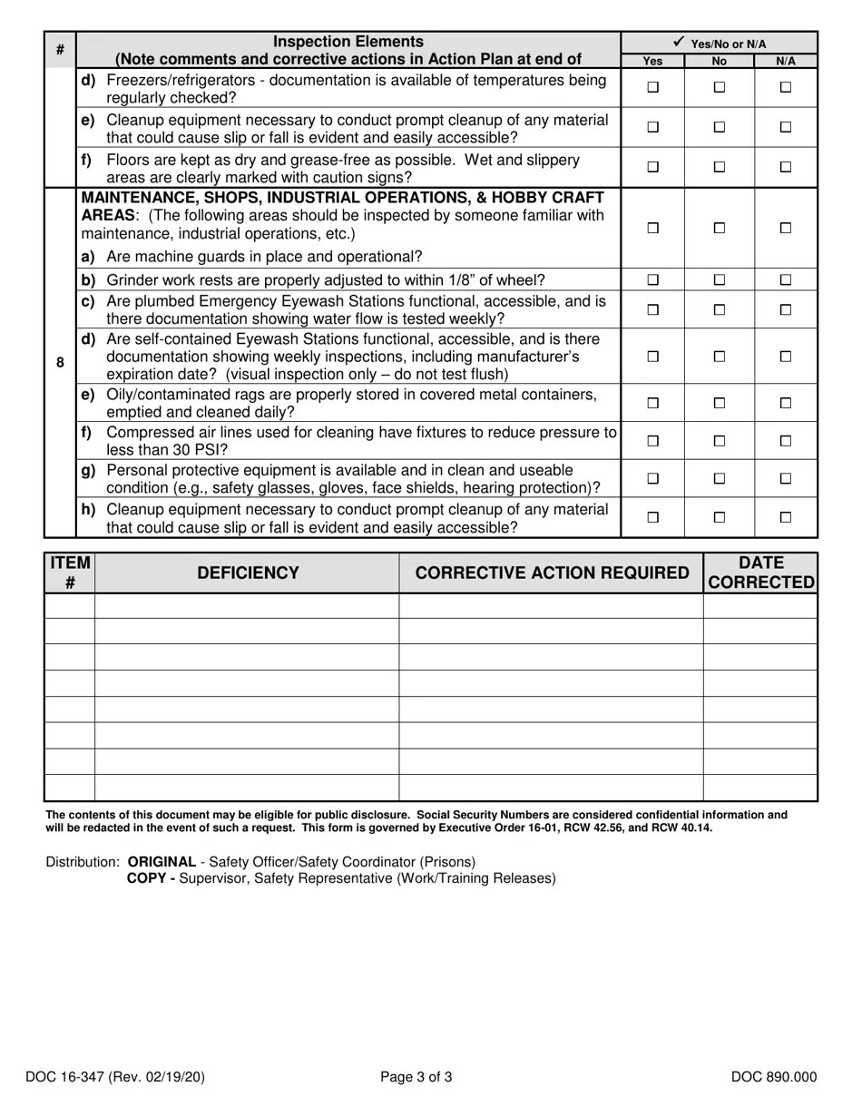 Form DOC16347 Fill Out, Sign Online and Download Printable PDF