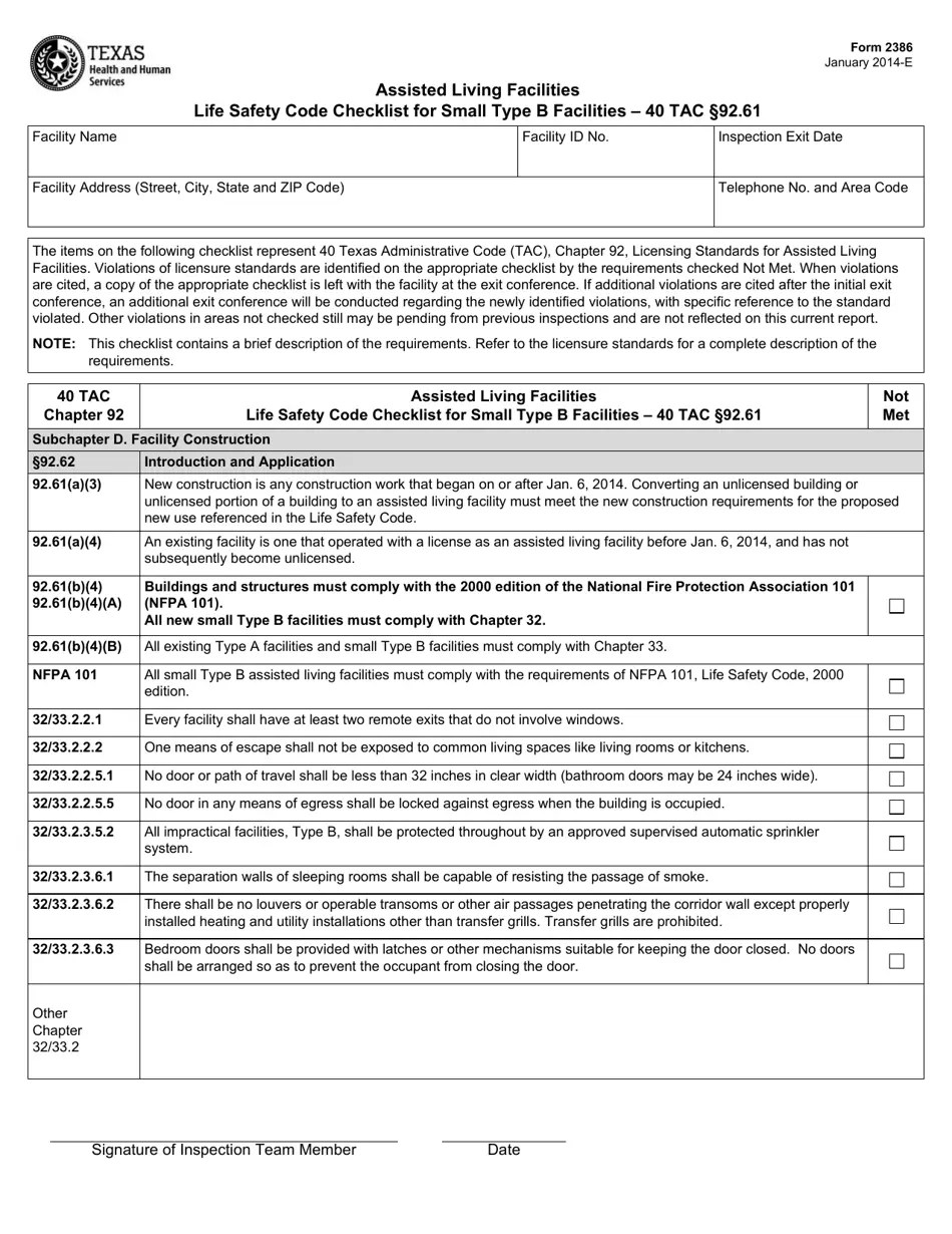 Form 2386 Fill Out, Sign Online and Download Fillable PDF, Texas