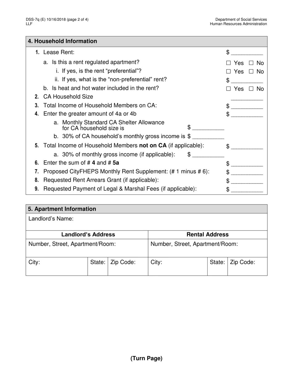 Form DSS7Q Fill Out, Sign Online and Download Printable PDF, New