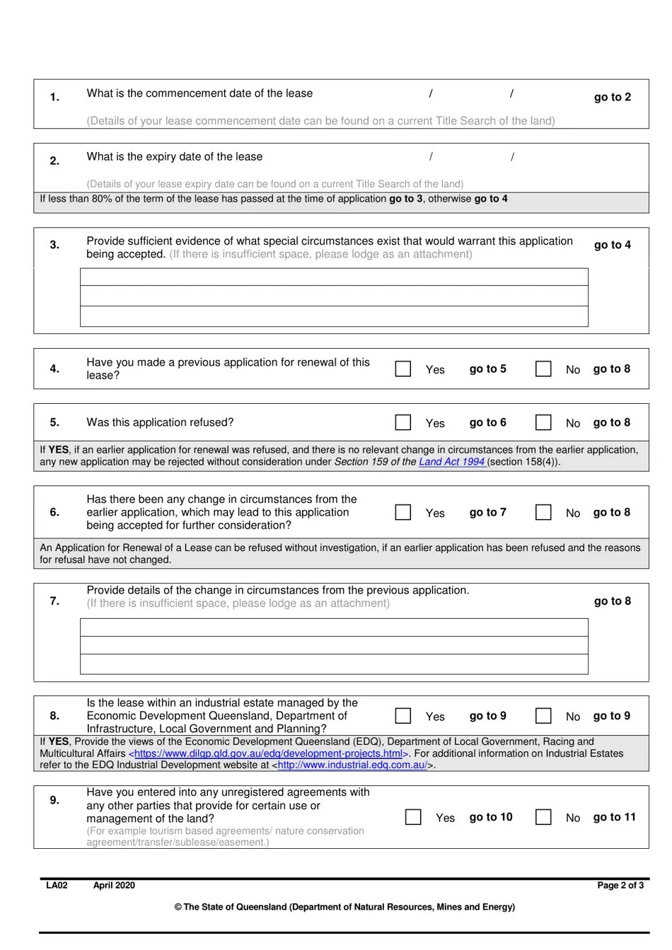 Form LA02 Part B Fill Out, Sign Online and Download Fillable PDF