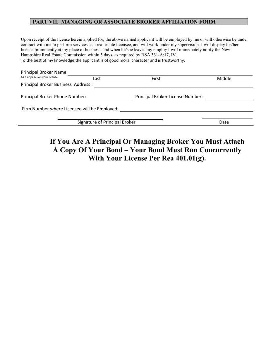 New Hampshire Real Estate Broker Renewal Form Fill Out, Sign Online