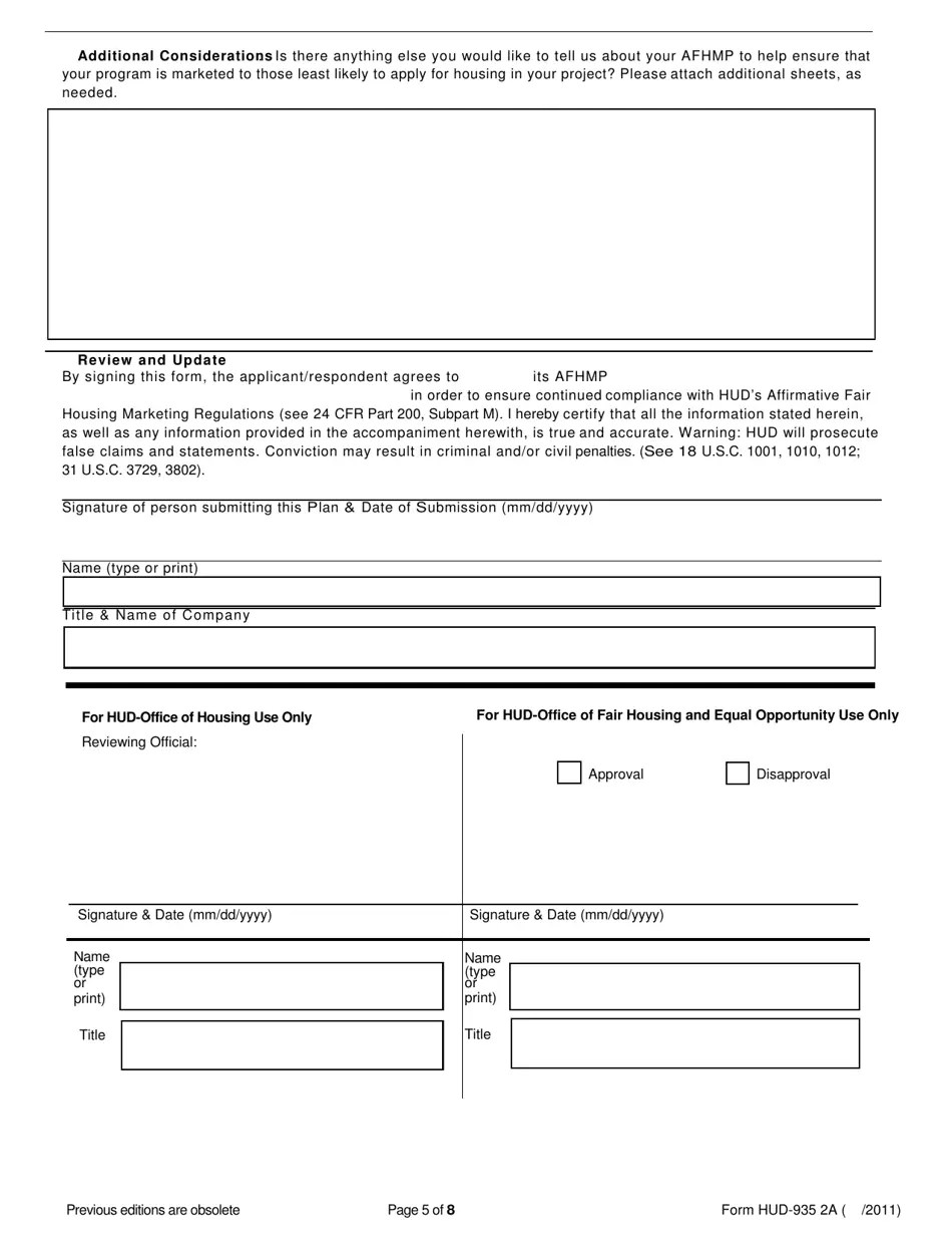 Fillable Form Affirmative Fair Housing Marketing Plan Single Family Printable Forms Free Online