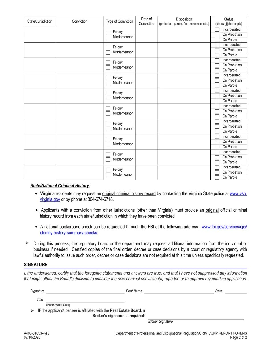 Form A40601CCRVS3 Fill Out, Sign Online and Download Fillable PDF, Virginia Templateroller