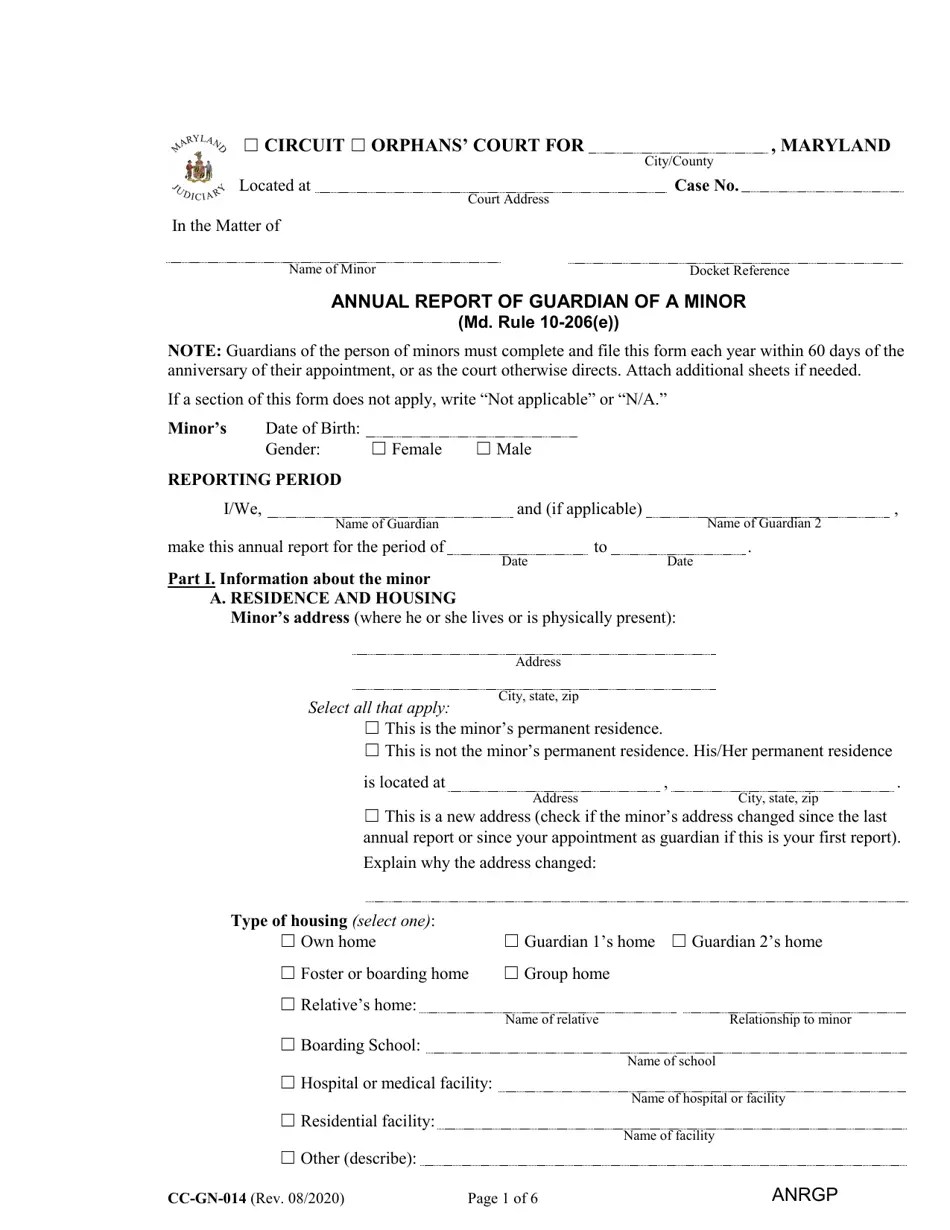 Form CCGN014 Fill Out, Sign Online and Download Fillable PDF