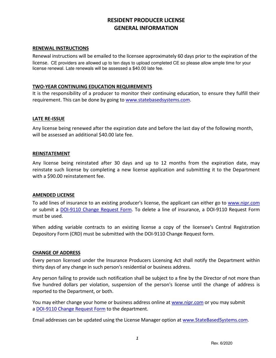 Nebraska Uniform Application for Individual Producer License