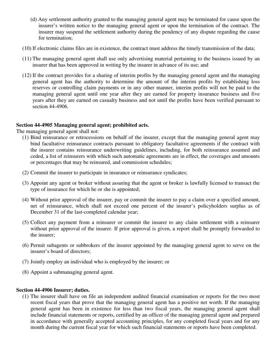 Nebraska Application for Managing General Agent License Fill Out