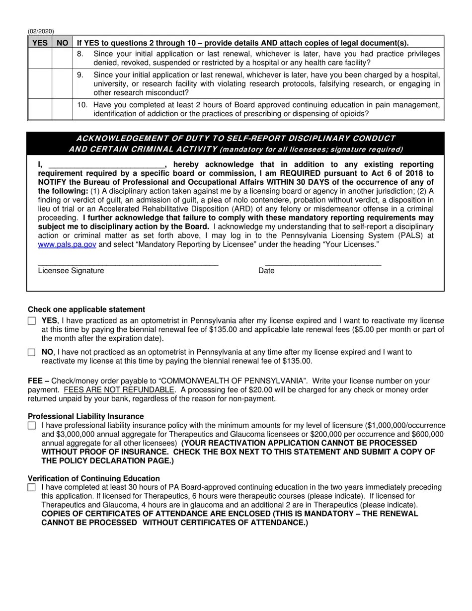 Pennsylvania Reactivation Application Fill Out, Sign Online and