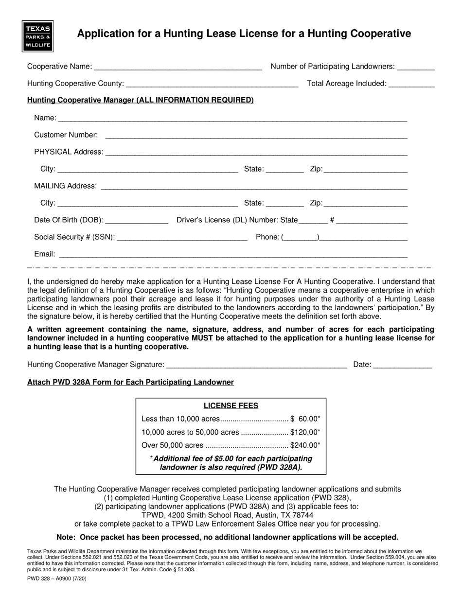 Form PWD328 Fill Out, Sign Online and Download Printable PDF, Texas Templateroller
