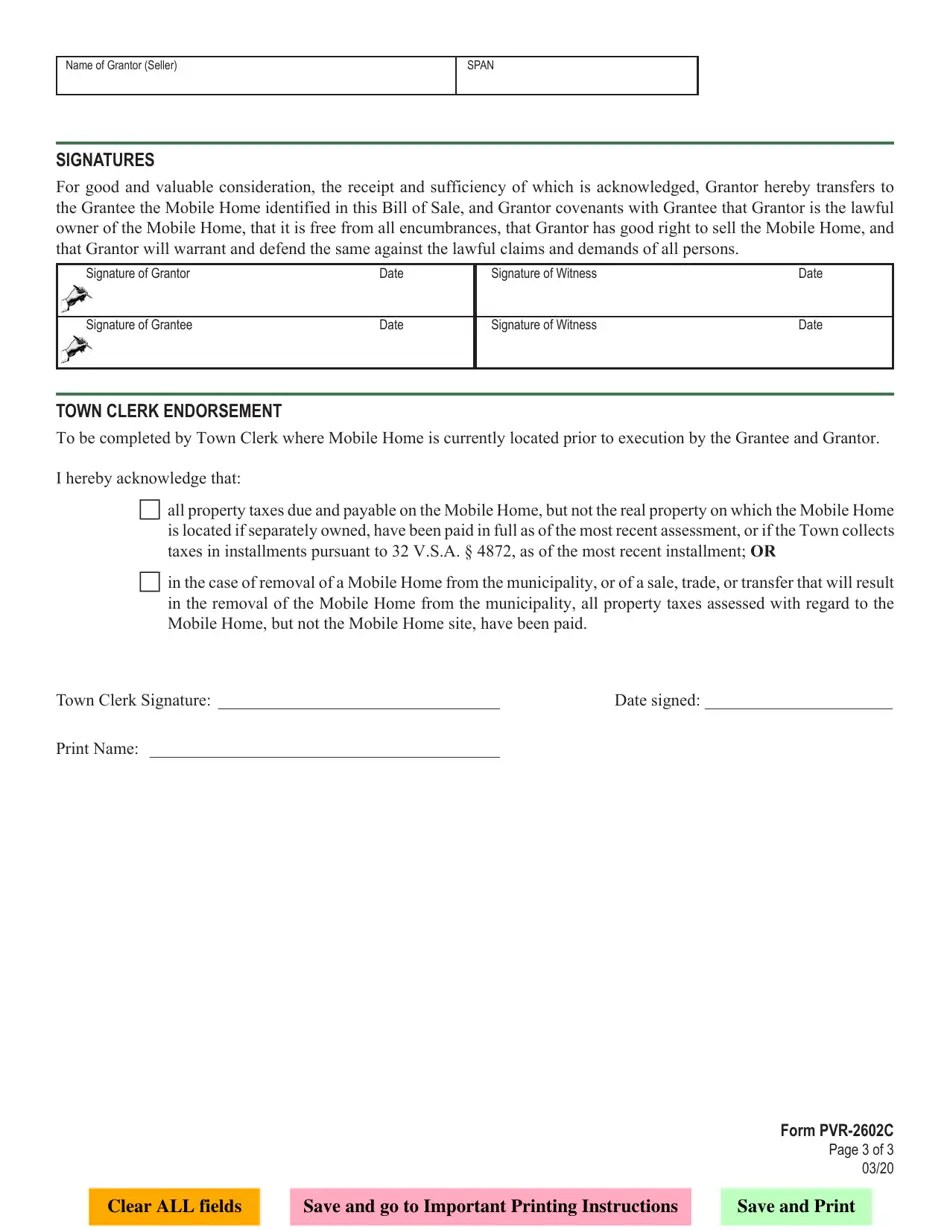 VT Form PVR2602C Fill Out, Sign Online and Download Fillable PDF