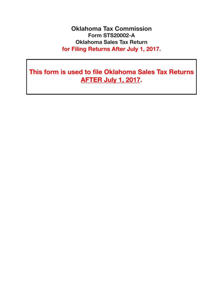 Form STS20002A Fill Out, Sign Online and Download Fillable PDF