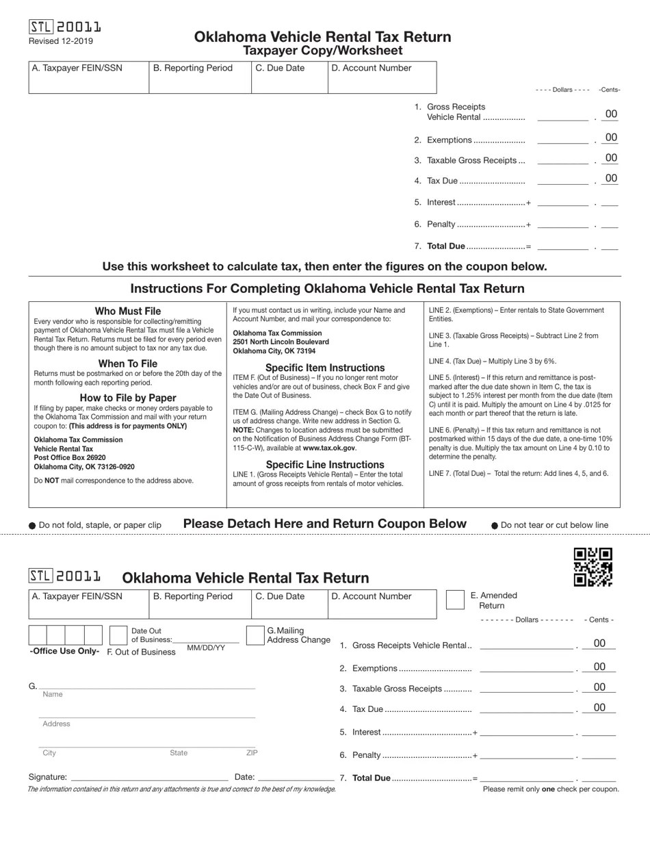 Form STL20011 Fill Out, Sign Online and Download Fillable PDF