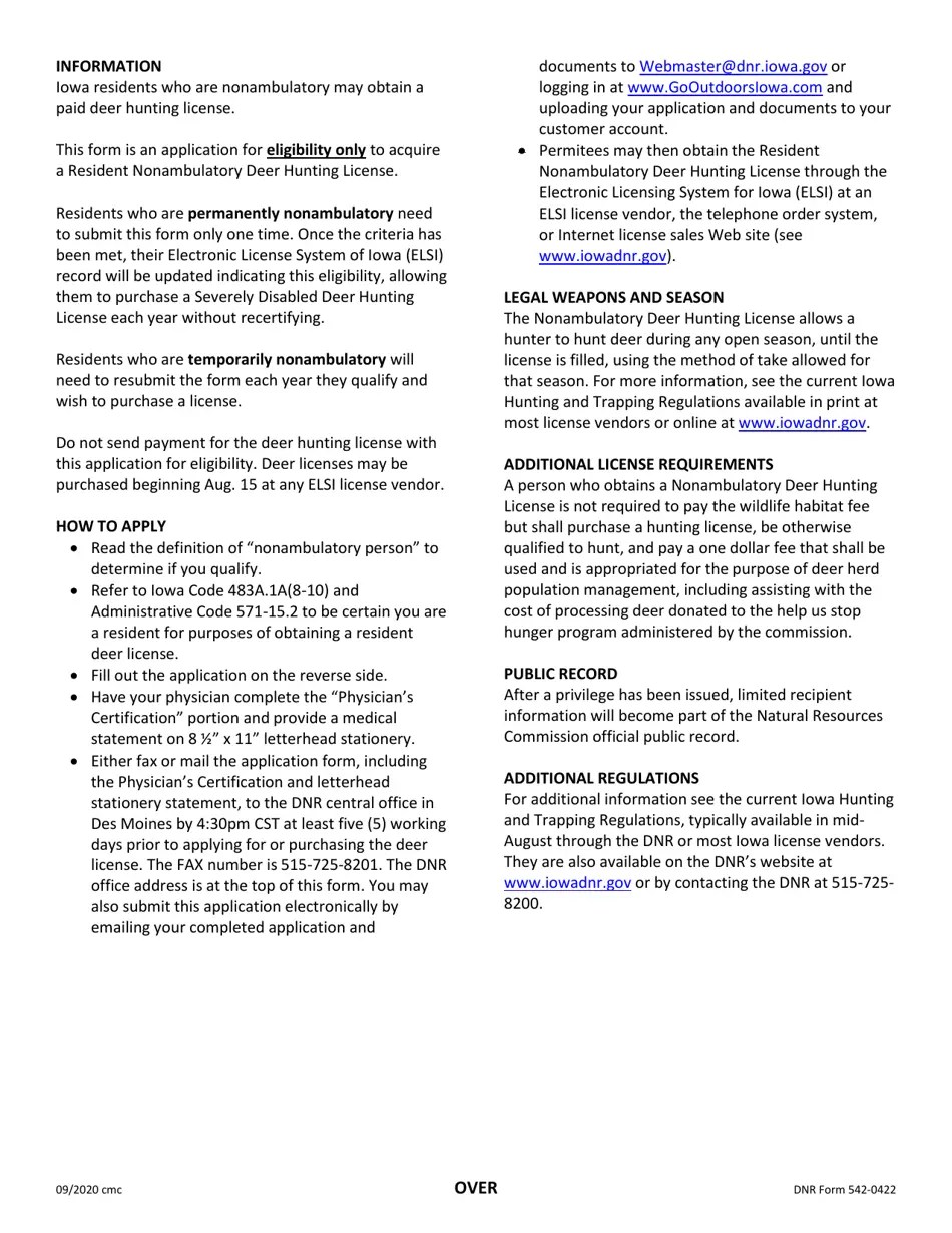 Form 5420422 Download Fillable PDF or Fill Online Application for