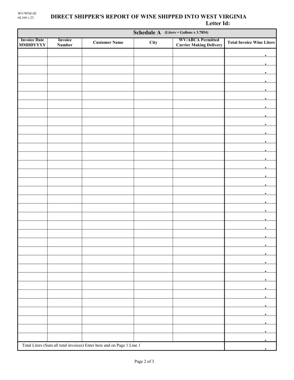 Form WV/WNE02 Download Printable PDF or Fill Online Direct Shipper's