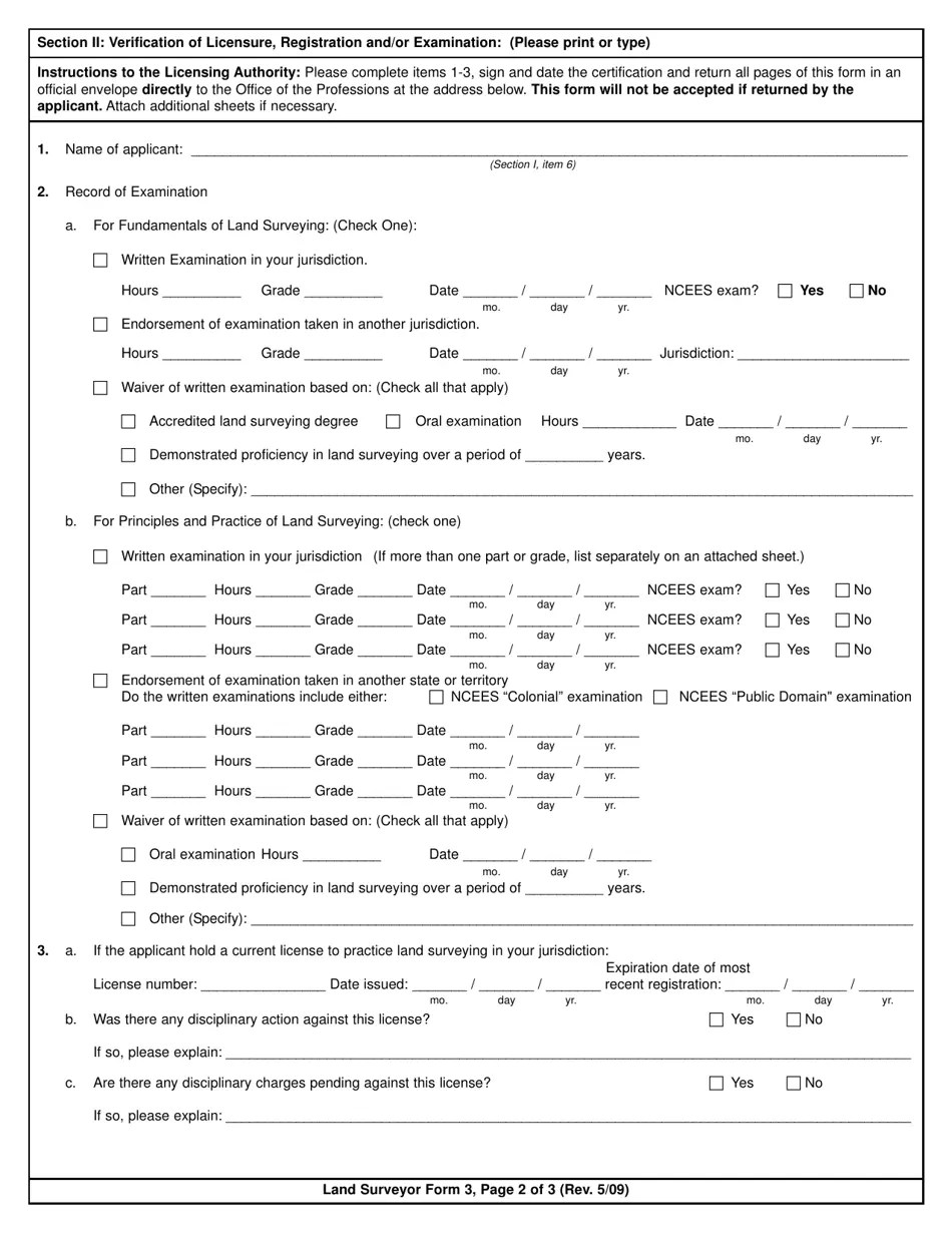 Land Surveyor Form 3 Fill Out, Sign Online and Download Printable PDF