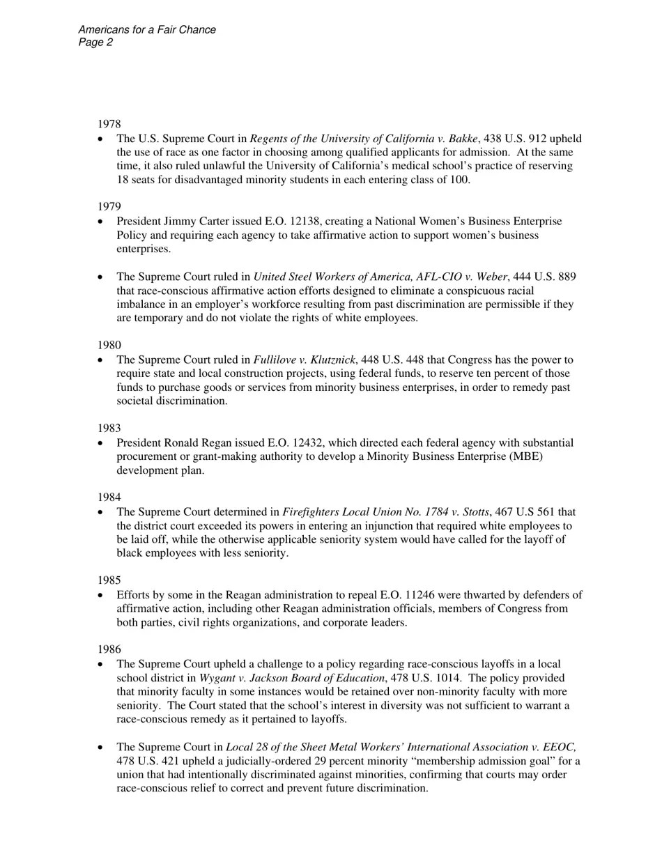 Affirmative Action Fact Sheets Americans for a Fair Chance Download