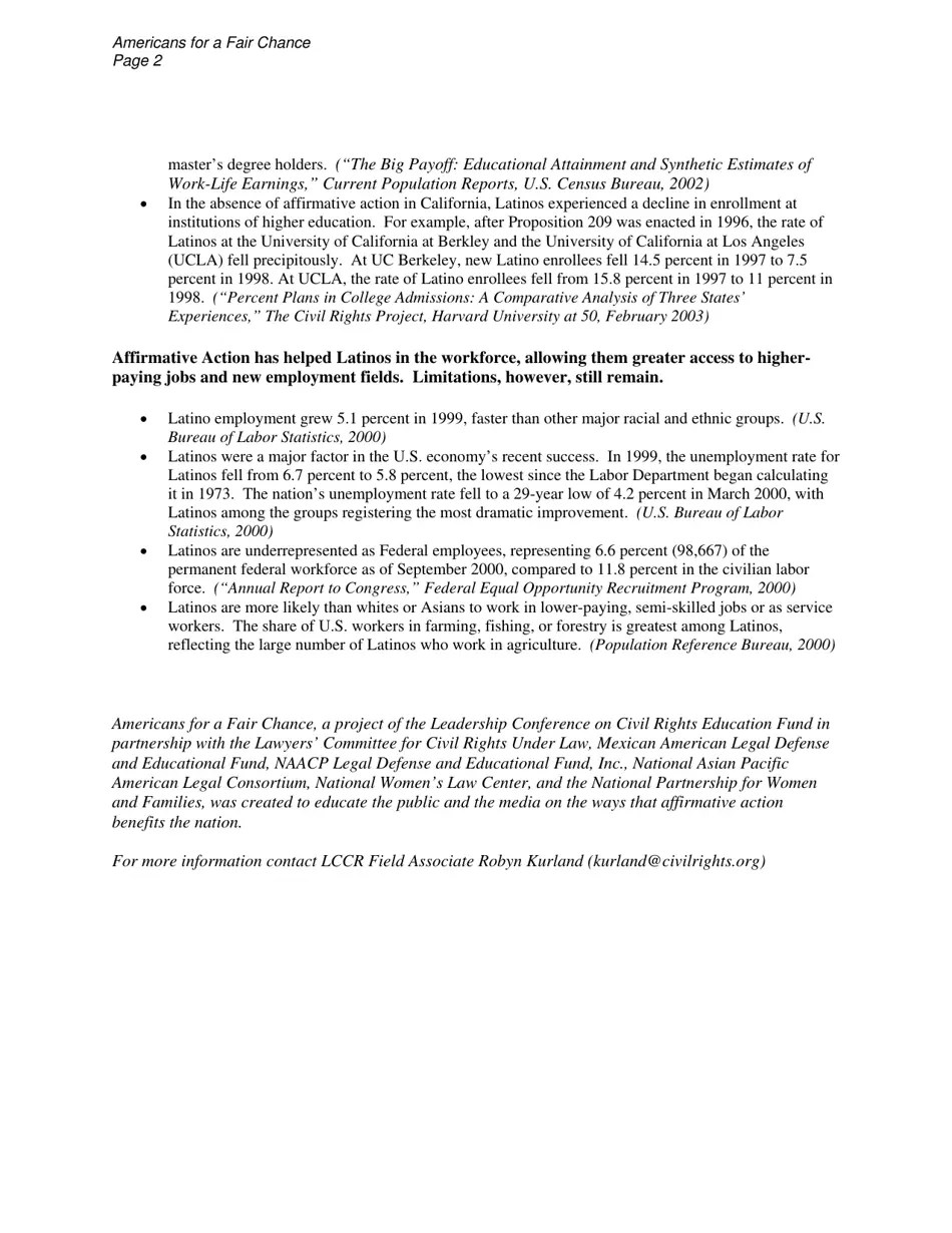 Affirmative Action Fact Sheets Americans for a Fair Chance Download