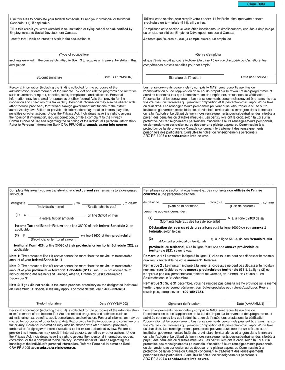 Form T2202 Fill Out, Sign Online and Download Fillable PDF, Canada