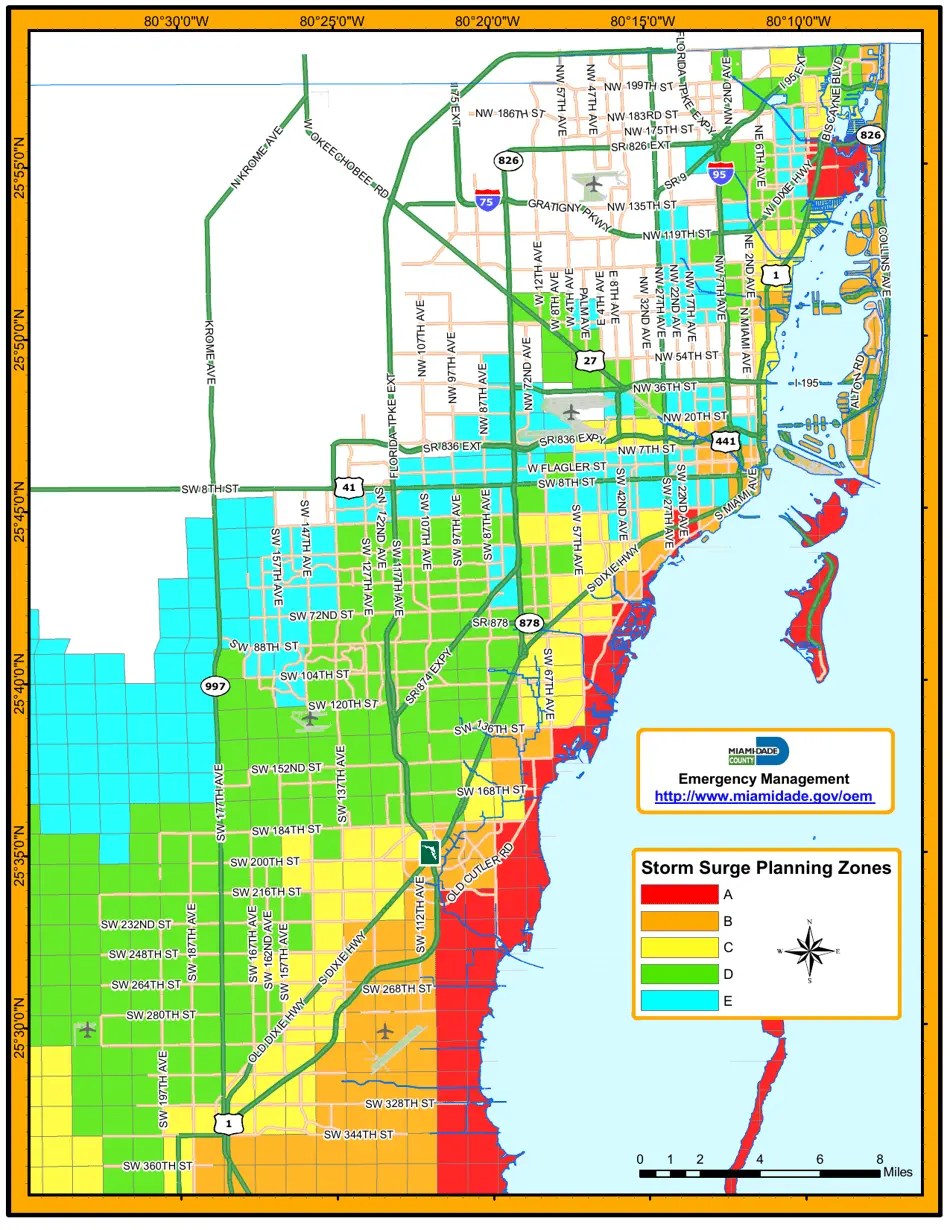 Florida Evacuation Zone Map Fill Out, Sign Online and Download PDF