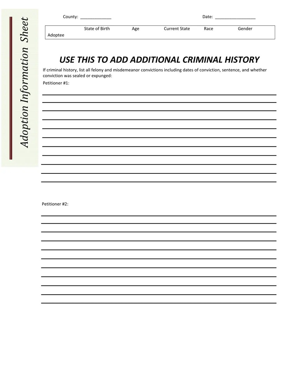 Arkansas Adoption Information Sheet Fill Out, Sign Online and