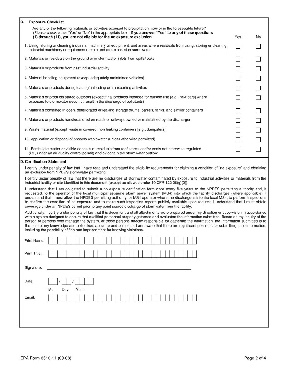 NPDES Form 351011 Fill Out, Sign Online and Download Fillable PDF