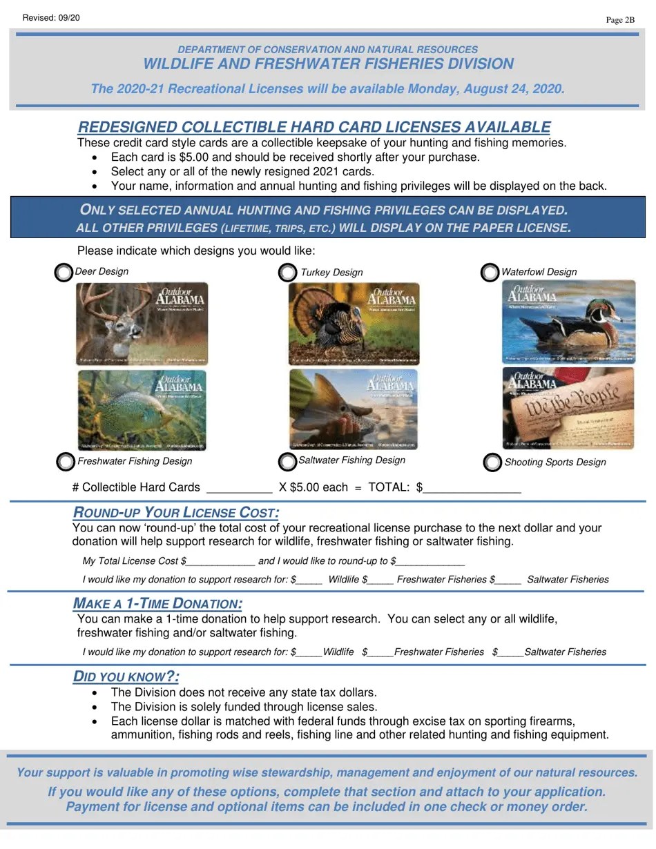 Alabama 100 Disabled Military Veterans Appreciation Hunting License