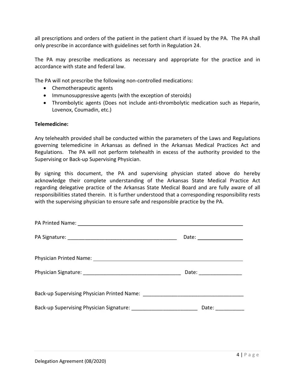 Arkansas Delegation Agreement Fill Out, Sign Online and Download PDF