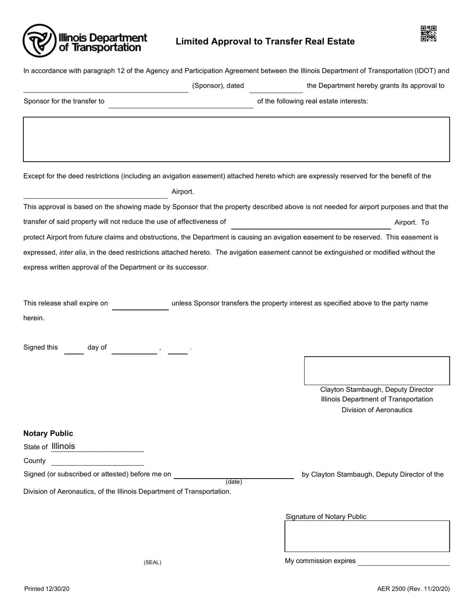 Form AER2500 Fill Out, Sign Online and Download Fillable PDF