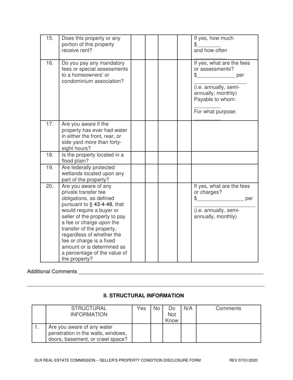 South Dakota Seller's Property Condition Disclosure Statement Fill