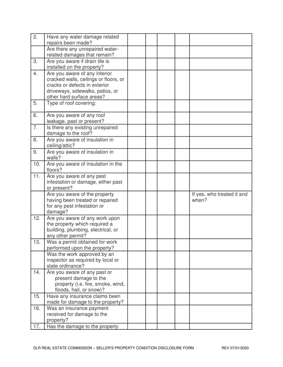 South Dakota Seller's Property Condition Disclosure Statement Fill