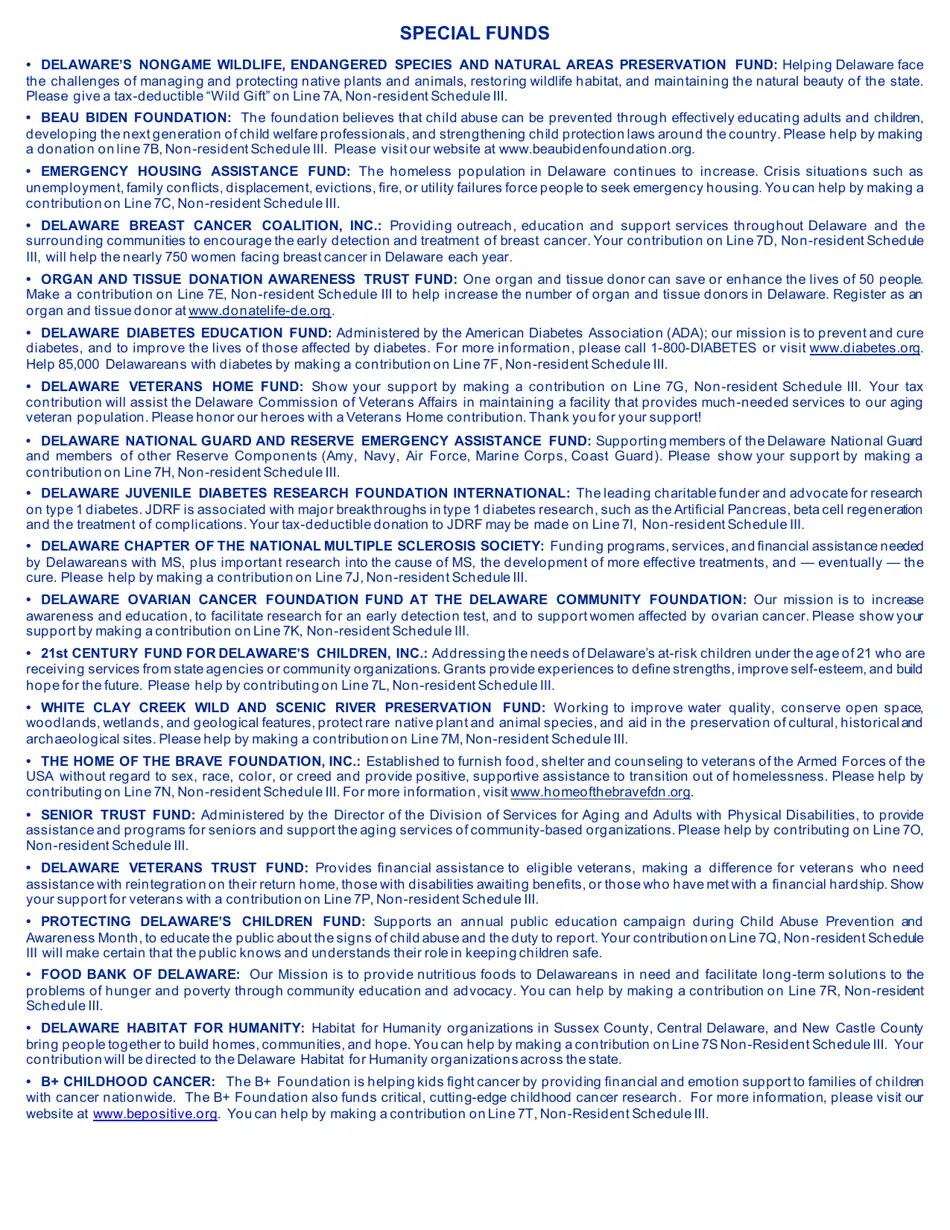 Download Instructions for Form 20002 Delaware Individual Nonresident