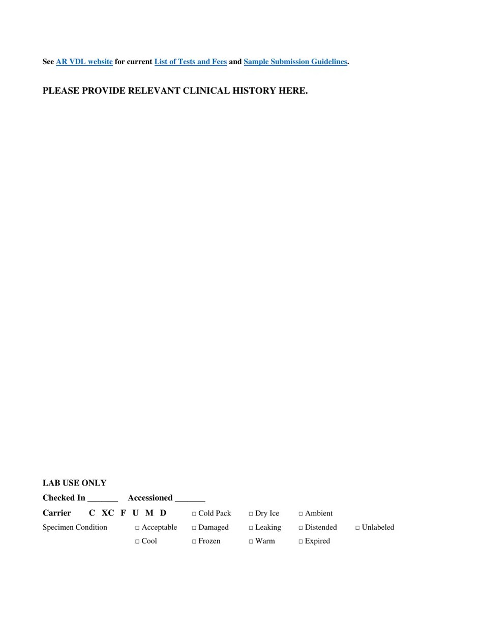 Arkansas Lab Submission Form Download Printable PDF Templateroller