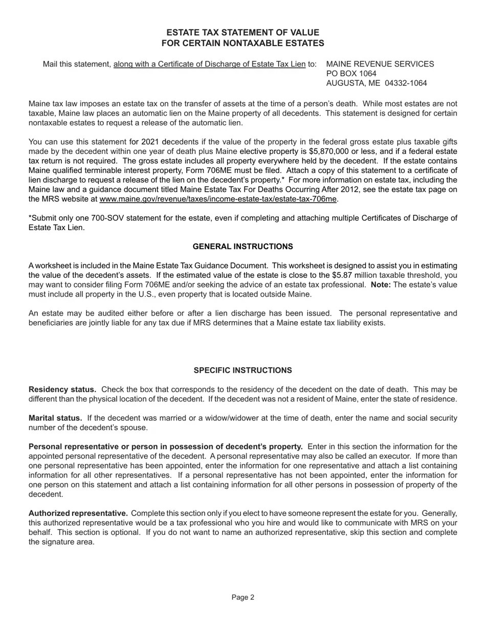 Form 700SOV 2021 Fill Out, Sign Online and Download Fillable PDF