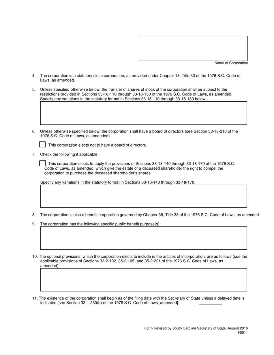 Form 0011 Fill Out, Sign Online and Download Printable PDF, South