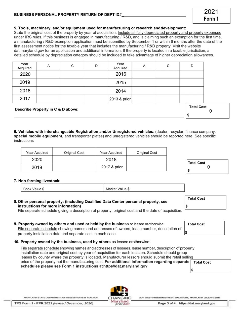 Form 1 2021 Fill Out, Sign Online and Download Fillable PDF