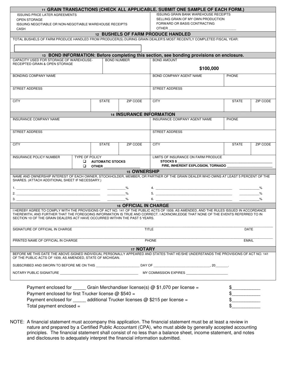 Form GD304 Download Printable PDF or Fill Online Grain Dealer Facility