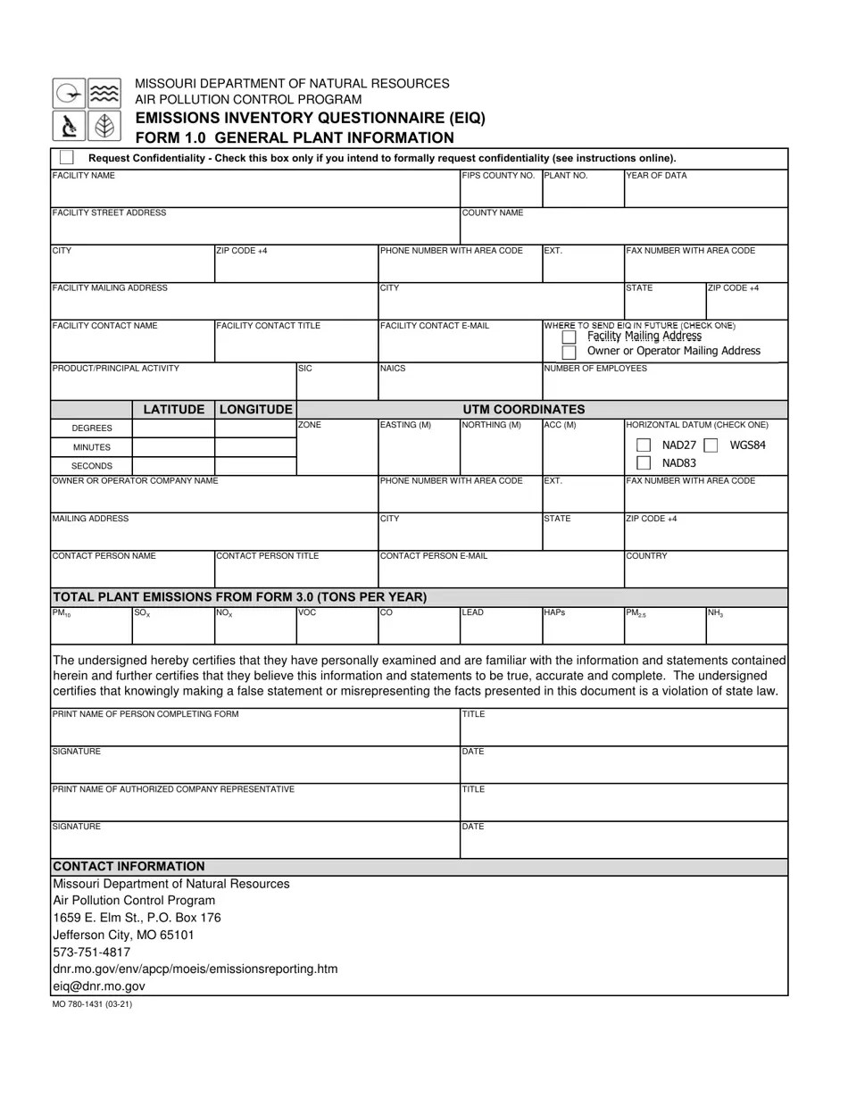 Form 1.0 (MO7801431) Fill Out, Sign Online and Download Printable