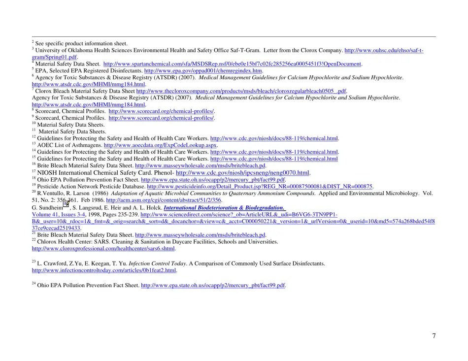 New Hampshire EPA Registered Hard Surface Disinfectants Comparison