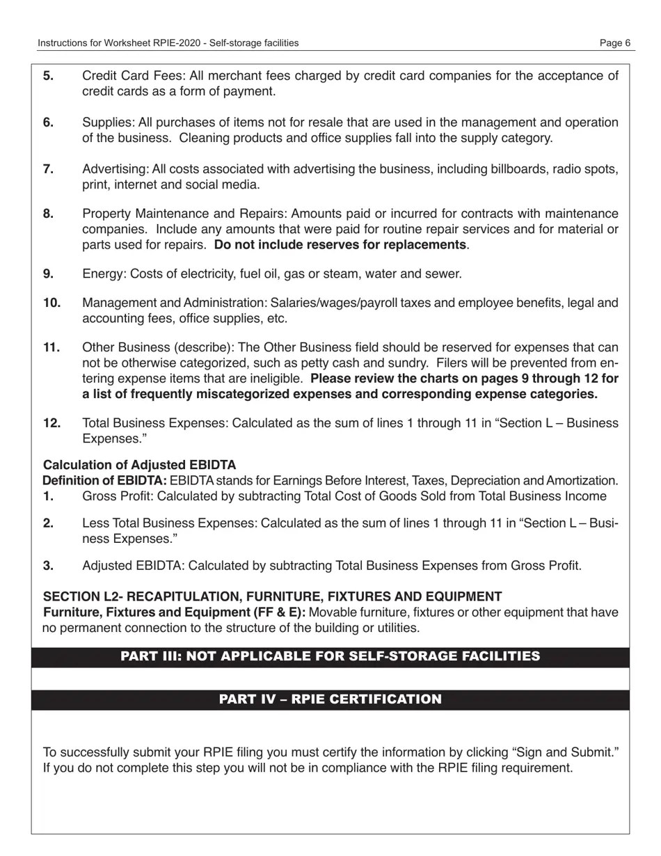 Download Instructions for Real Property and Expense Form for