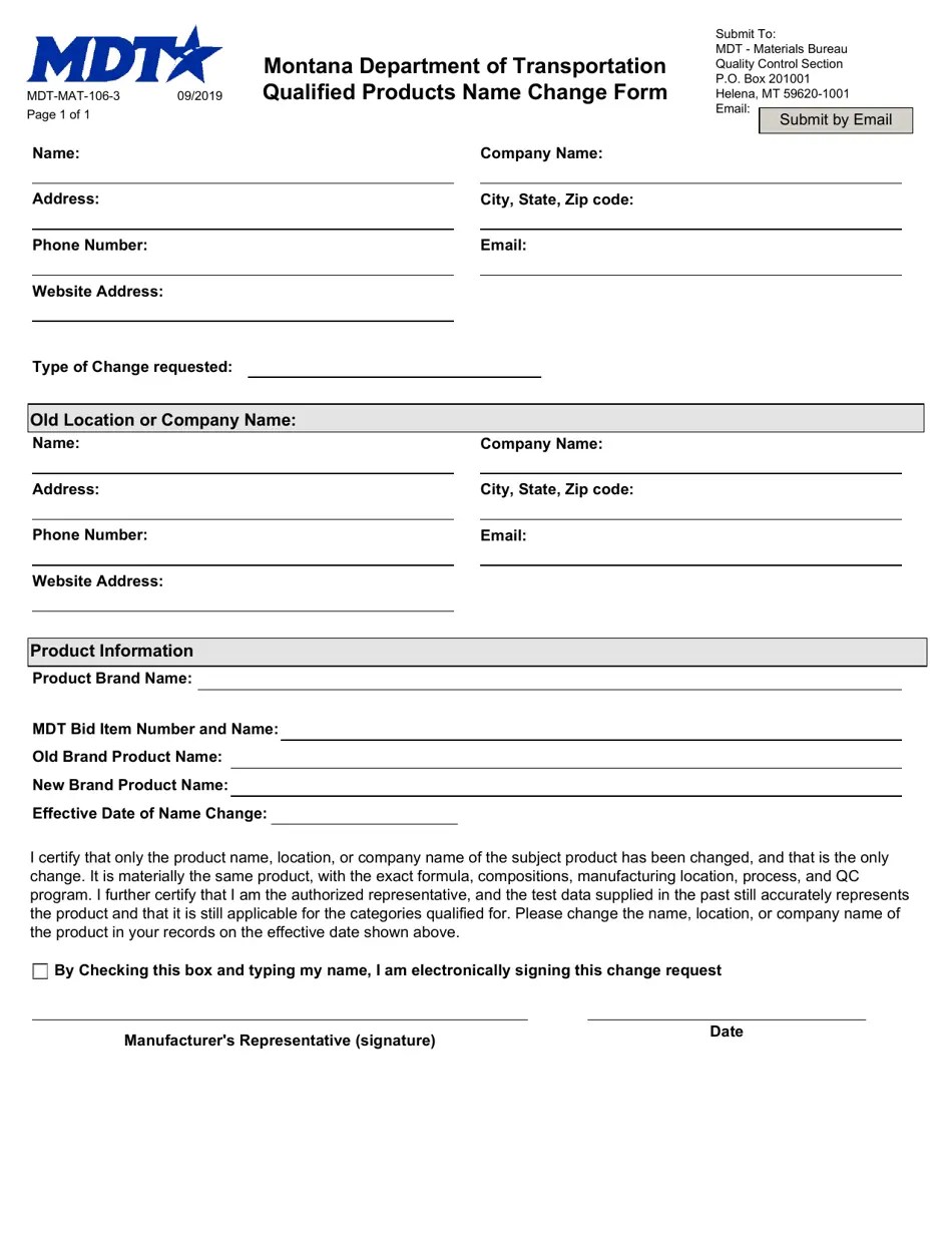 Form MDTMAT1063 Fill Out, Sign Online and Download Fillable PDF