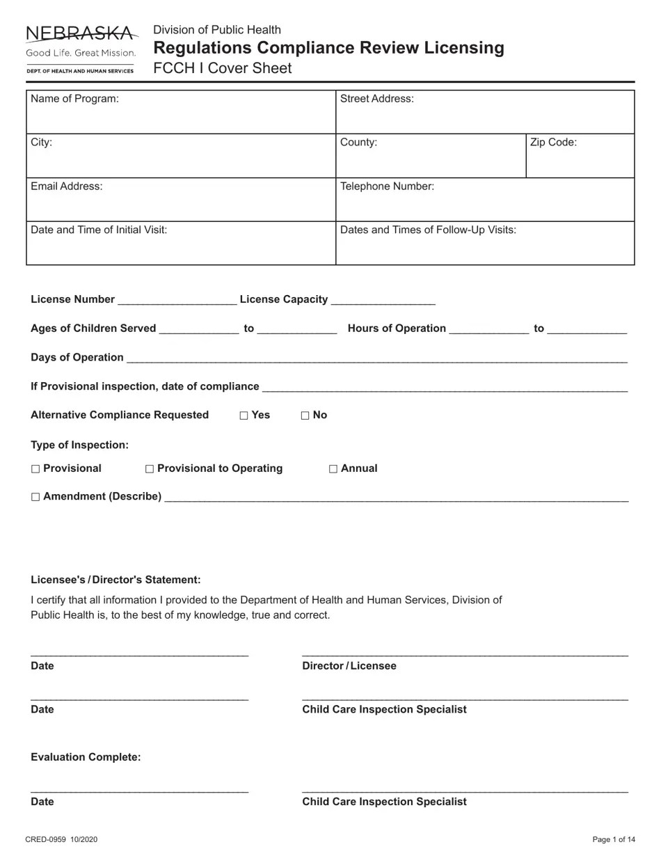 Form CRED0959 Download Fillable PDF or Fill Online Regulations